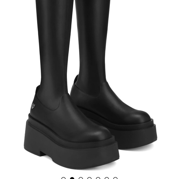 Nakedwolfe naughty vegan tall boots womens 10 - Picture 10 of 10